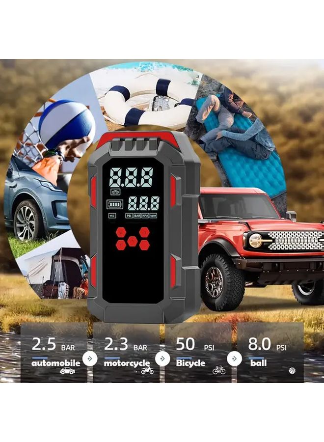 Flagship Multifunctional 4000A Portable Car Inflator Power Bank Air Compressor Emergency Jump Starter - Image 5